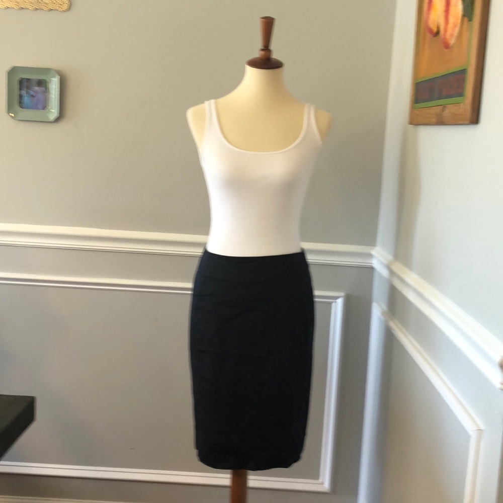 Chambray pencil skirt